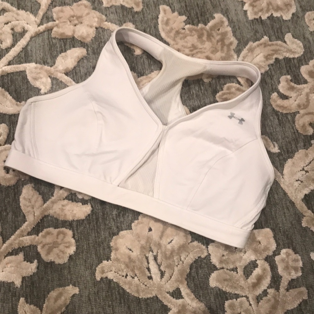 Under Armour white sports bra